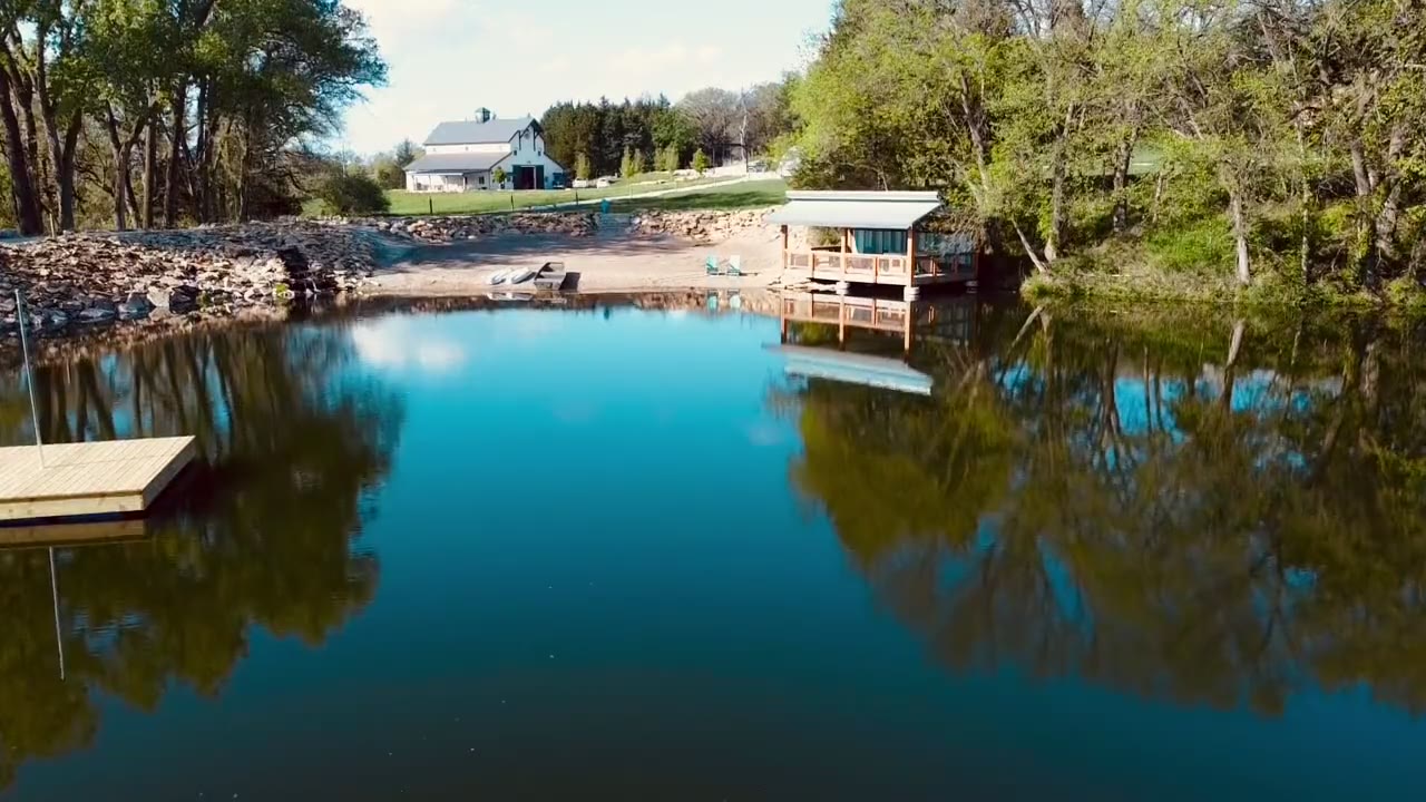 Aerial view of the Ashland Glamping property